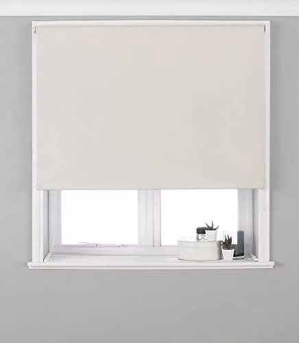 Riva Home Eclipse Blackout Roller Blind in Ivory Polyester, W: 153 cm, H: 162 cm – 1