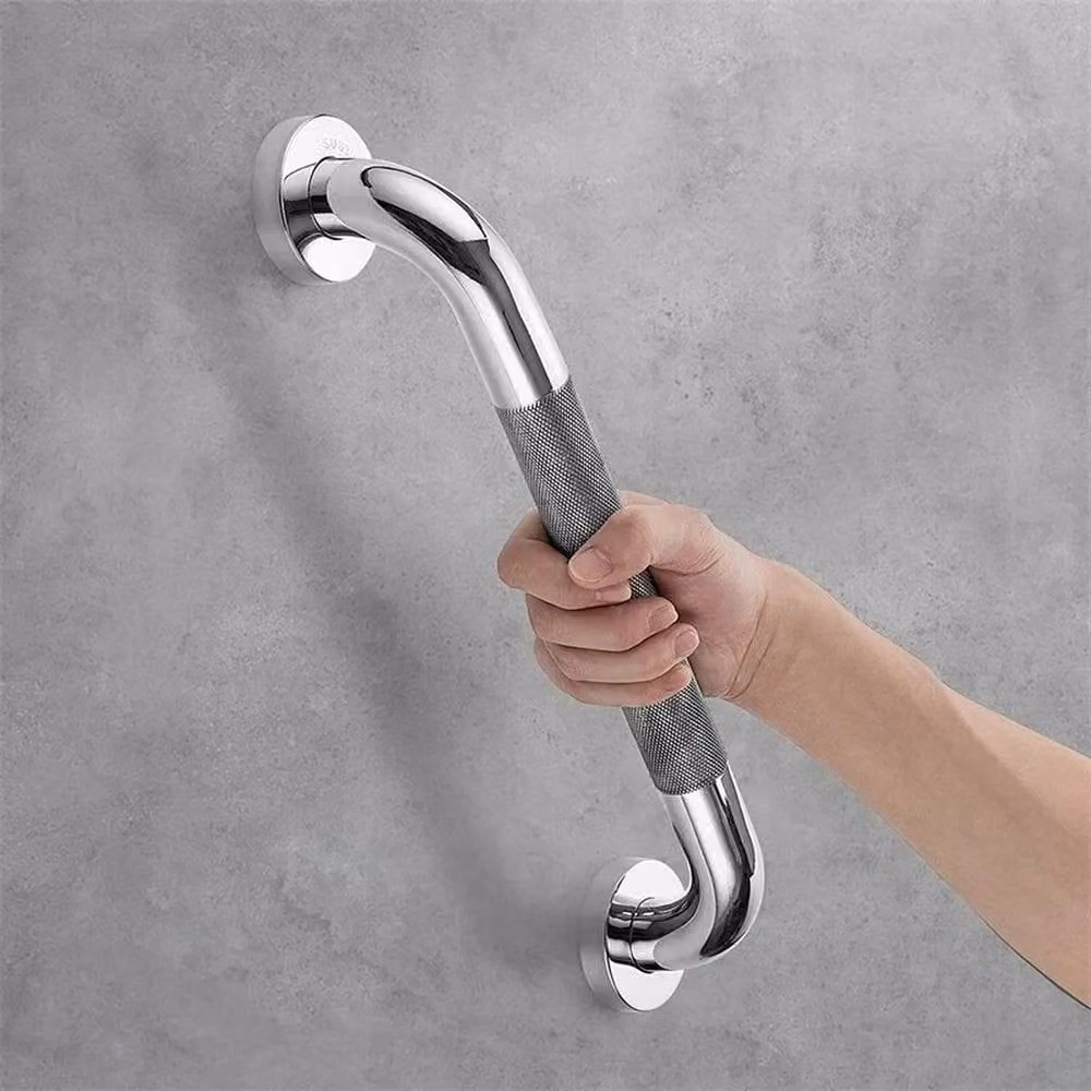 NESTLUNE Anti Slip Stainless Steel Shower Grab Handle in Silver, W: 180 cm – 2