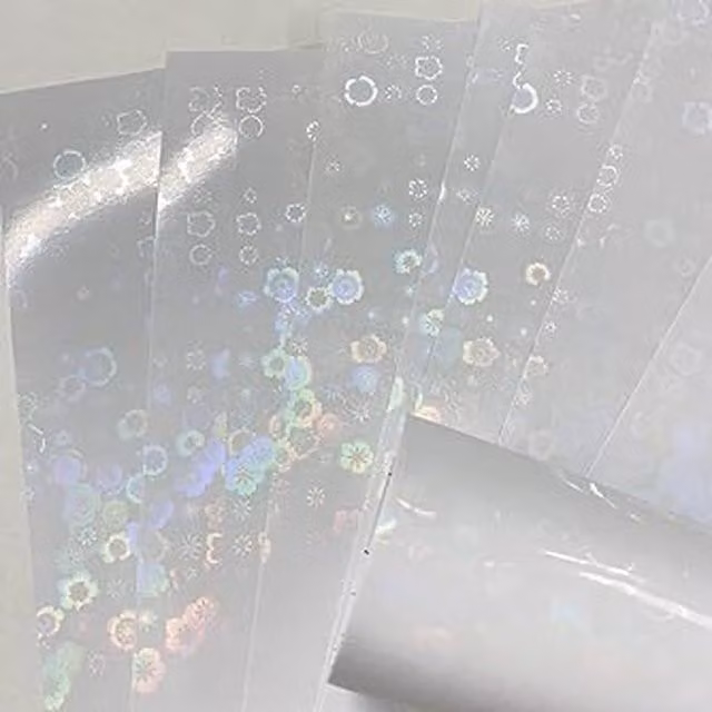 Syntego Holographic Flower Vinyl Sheet in Multicolour