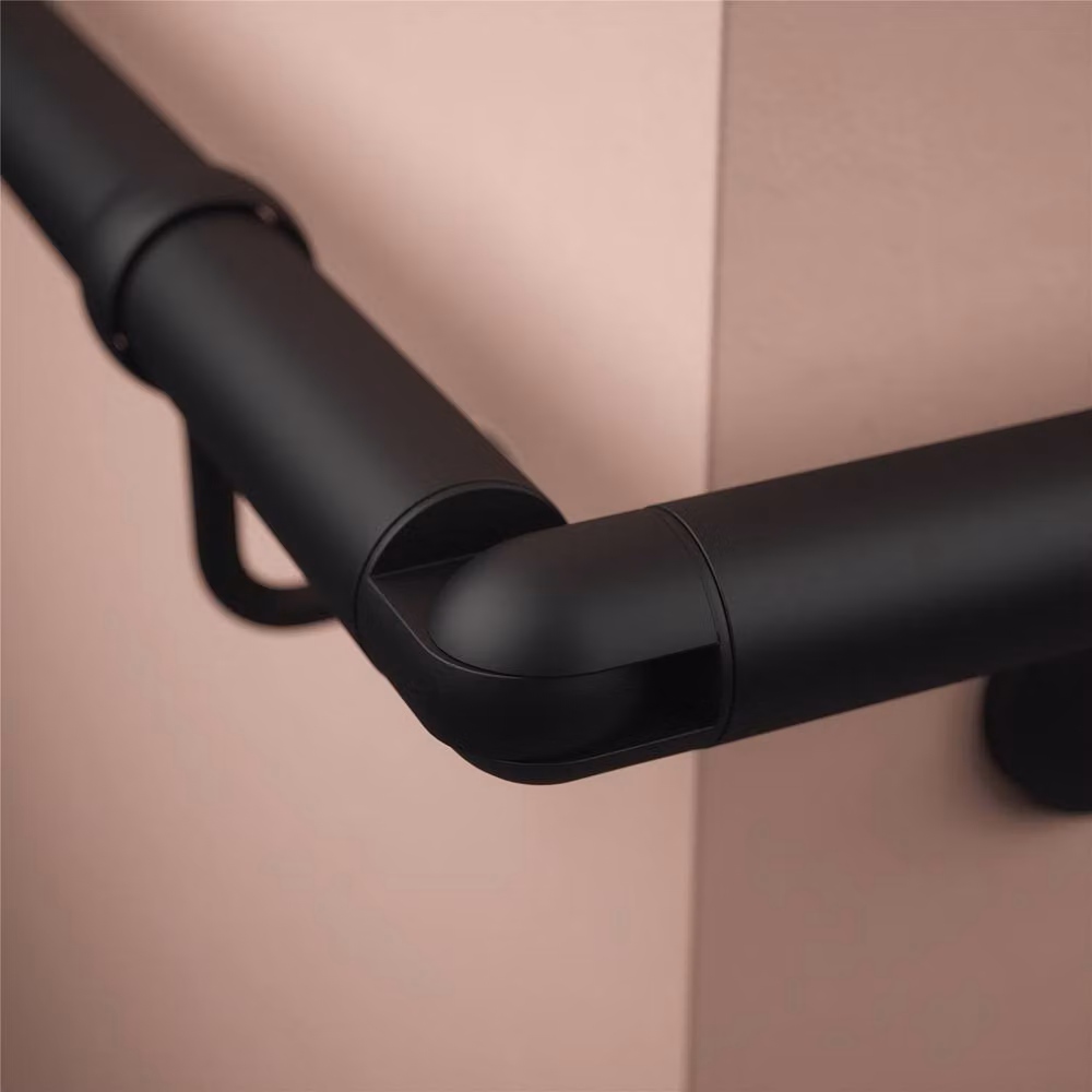 Rothley Matt Black Modern Adjustable Bannister Staircase Handrail Elbow 40mm – 3