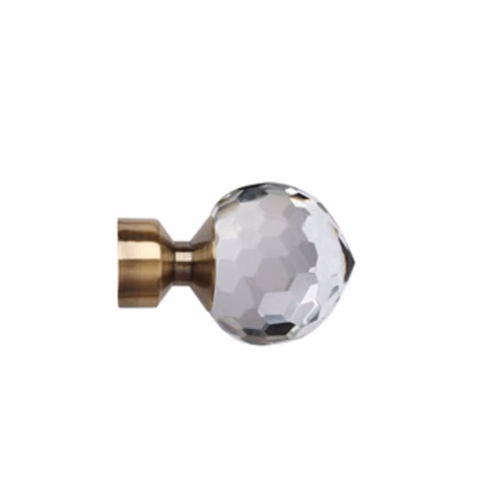 New Edge Blinds Metal Eyelet Curtain Pole Set with Bella Finial in Silver or Gold, Length: 360 cm – 2