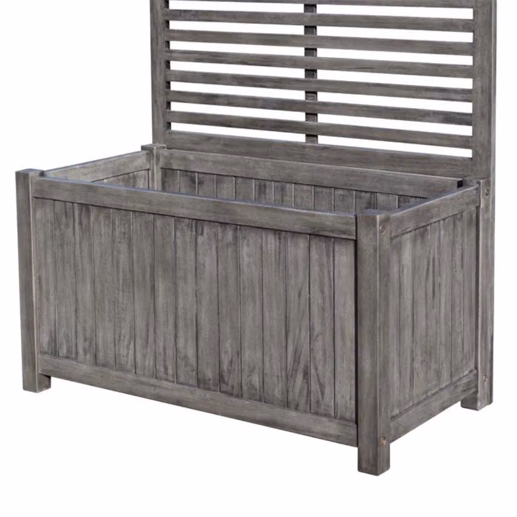 Cheshire Rectangular Planter and Trellis in Dark Brown – 2