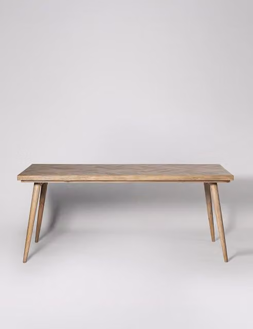 Swoon Metz Modern Rectangular Mango Wood 8 Seater Dining Table in Light Brown