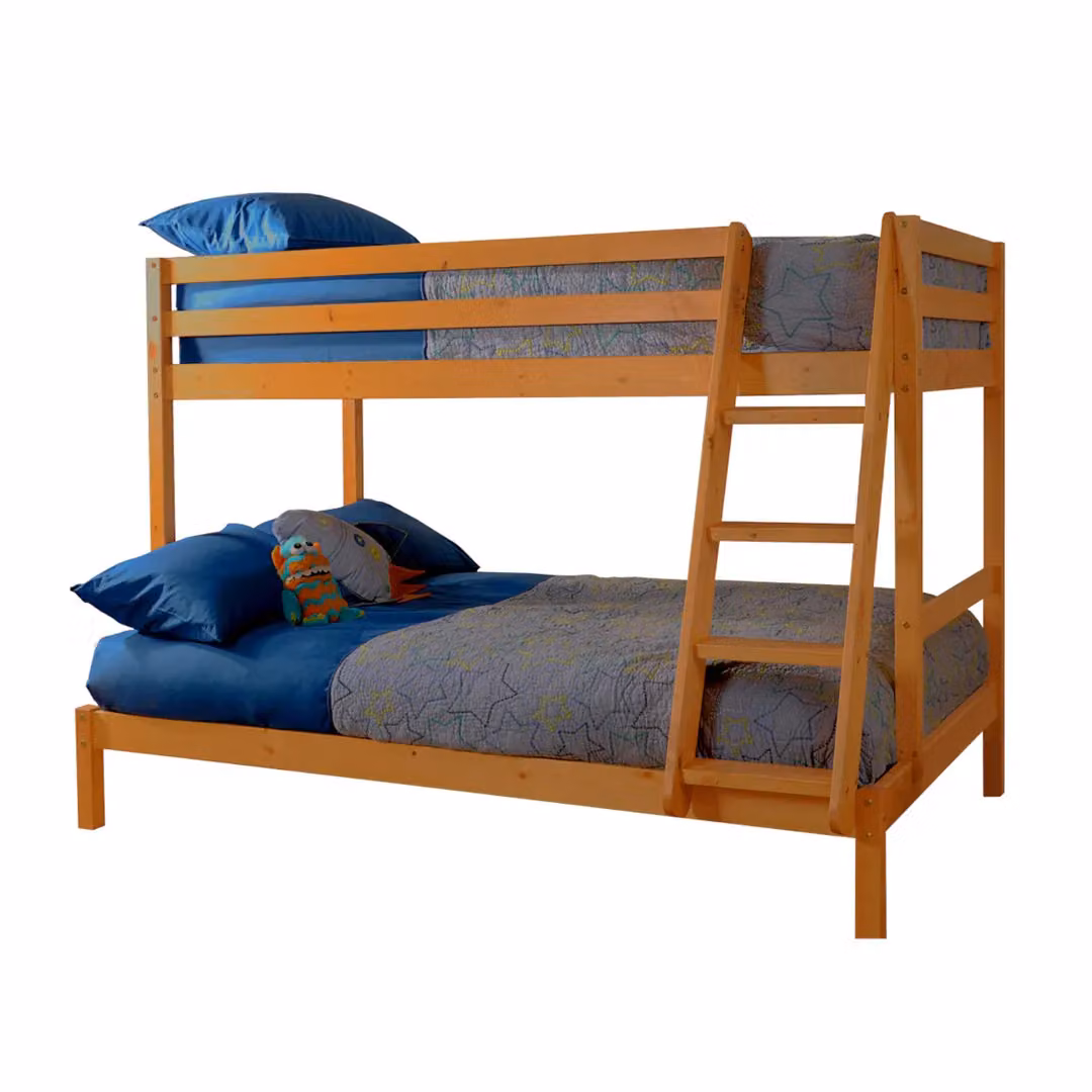 Comfy Living Ltd Solid Wood Triple Bunk Bed in Light Brown – 2