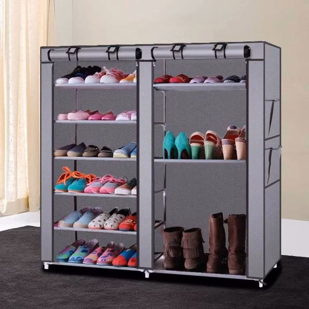 Kelvenix 6 Tier Freestanding Shoe Rack Closet Storage Shelf in Grey – 2