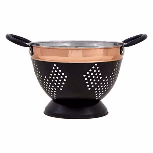 Orsina Prescott Stainless Steel Colander with Handles in Anthracite Grey – 1