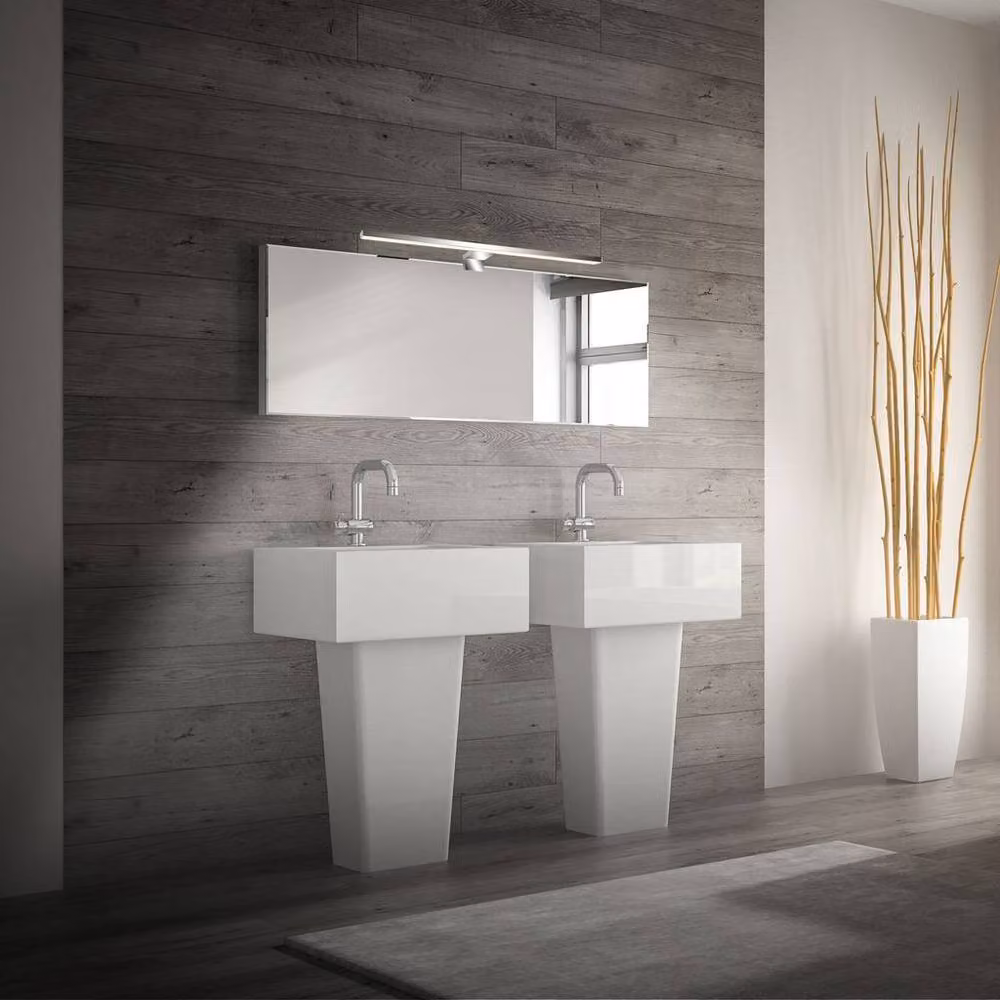 Briloner Chrome Bathroom LED Mirror Light, 10W, 1000lm, IP44, Silver – 3