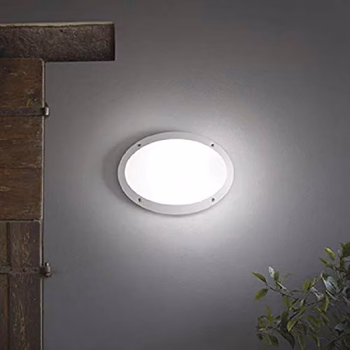 Netlighting Maddi Outdoor Flush Ceiling and Wall Light, White, IP66, E27 – 2