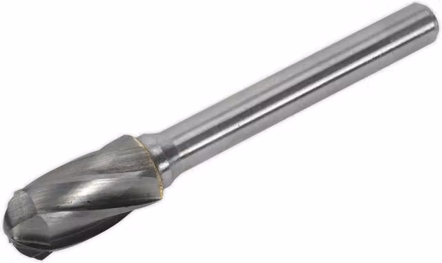 Loops Carbide Rotary Burr Bit, 10mm Cylindrical Ball Nose, Silver and Multicolour