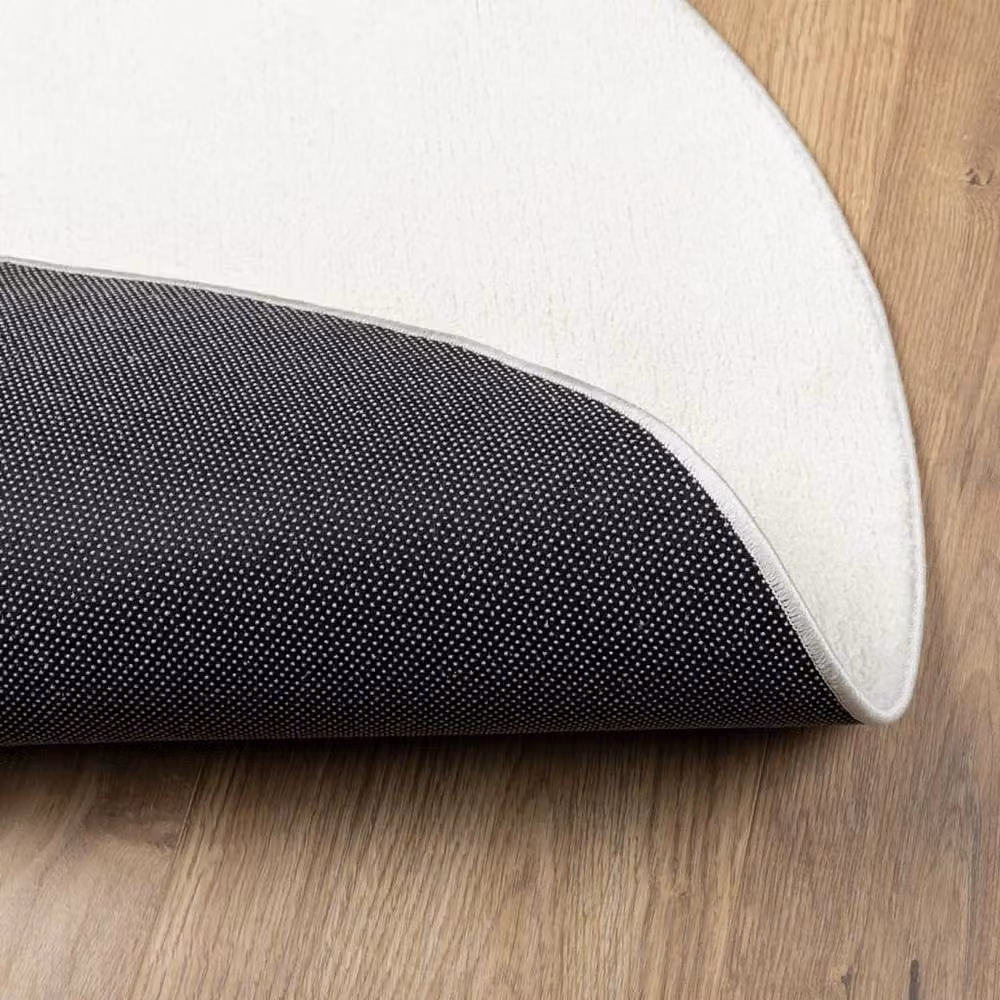 Berkfield Home Oviedo Round Short Pile Rug in Cream and Beige, Diameter: 120 cm – 2