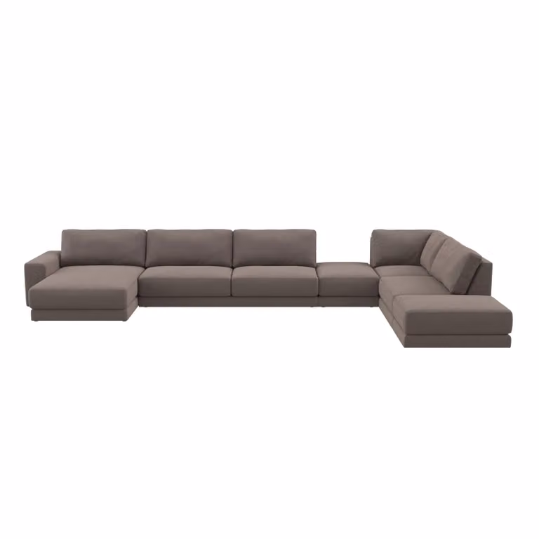 Dome Deco MONZA Modular U-Shape Sofa in Grey Fabric