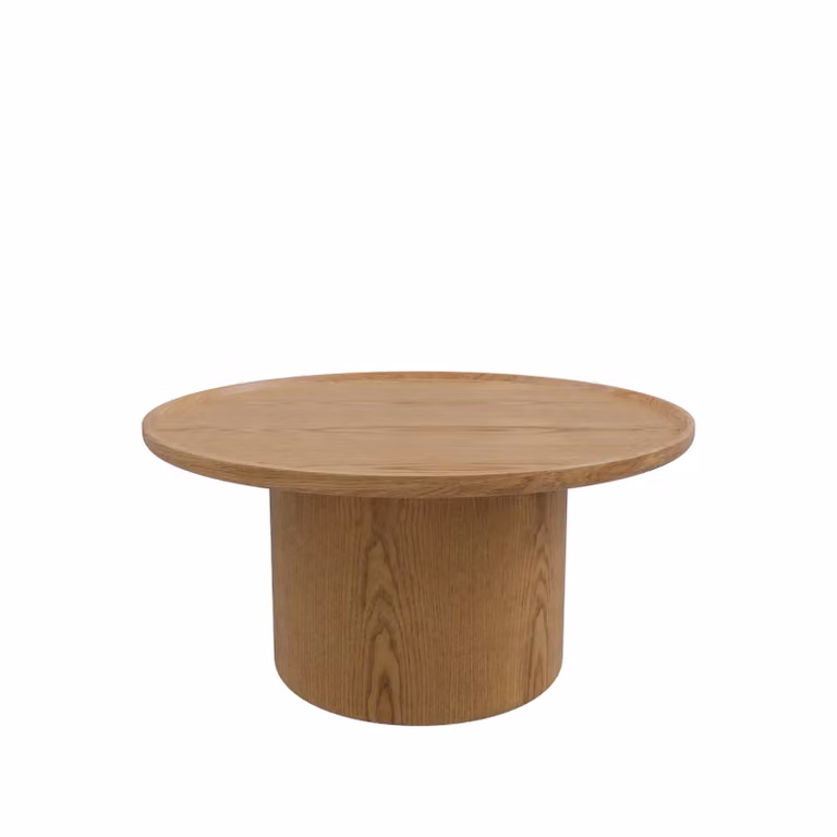 Dome Deco VARNA Round Coffee Table in Brown Wood
