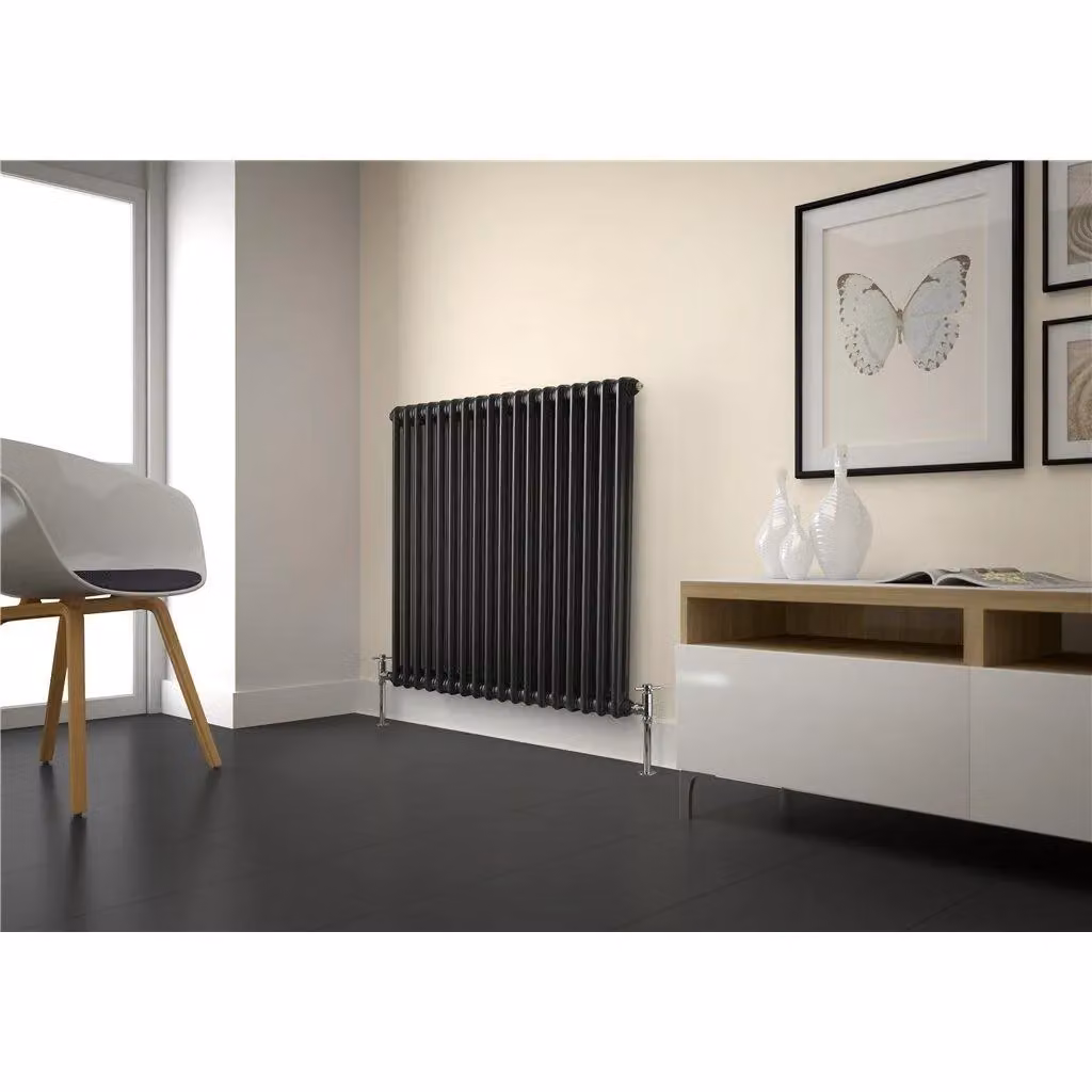 Clifton Anthracite Horizontal 2-Column Radiator, W: 83 cm, H: 60 cm – 2