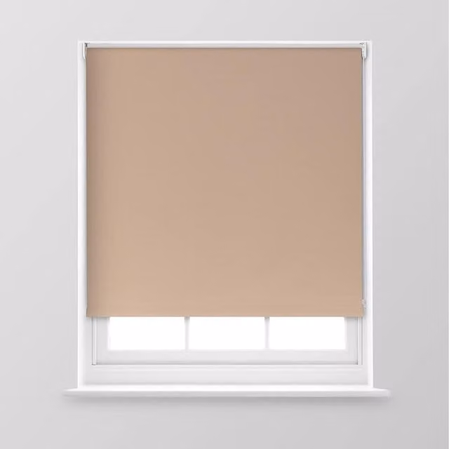A.Unique Home Premium Trimmable Thermal Blackout Roller Window Blind, Mocha, W: 90 cm, H: 170 cm