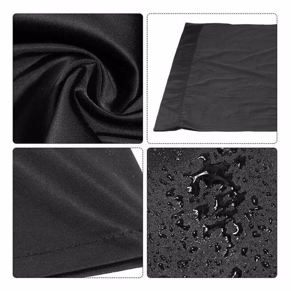FLAVORA Black Water Repellent Polyester Garden Stool Cover W/D/H: 148 x 51 x 51 cm – 5
