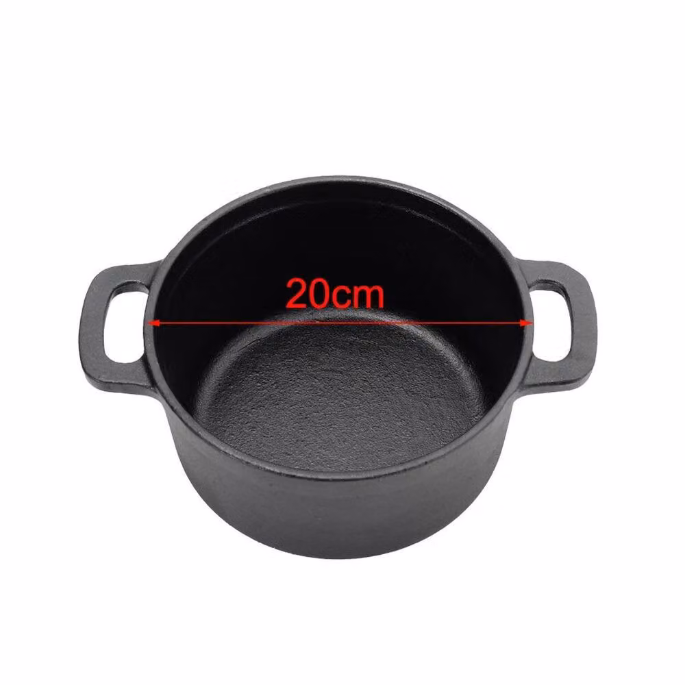 FORGEVIO Cast Iron Casserole Pan, Black, 2.5 l – 2