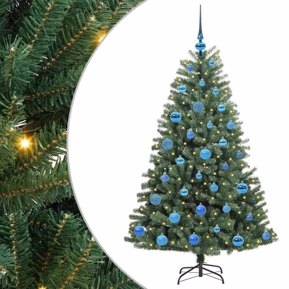 Berkfield Home Green Artificial Hinged Christmas Tree, Height: 150 cm – 2