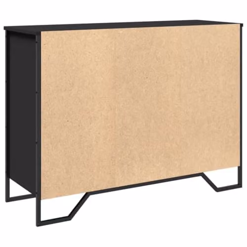 vidaXL Modern Black Sideboard in Matt Engineered Wood W/D/H: 101 x 35.5 x 74.5 cm – 6