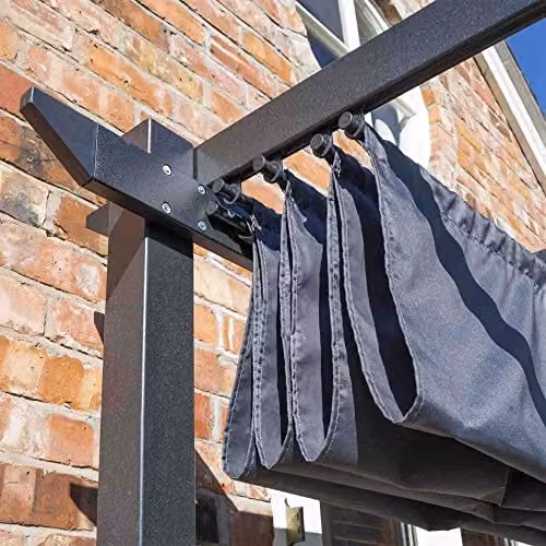 Rowlinson Venetian Freestanding Garden Canopy in Grey – 2