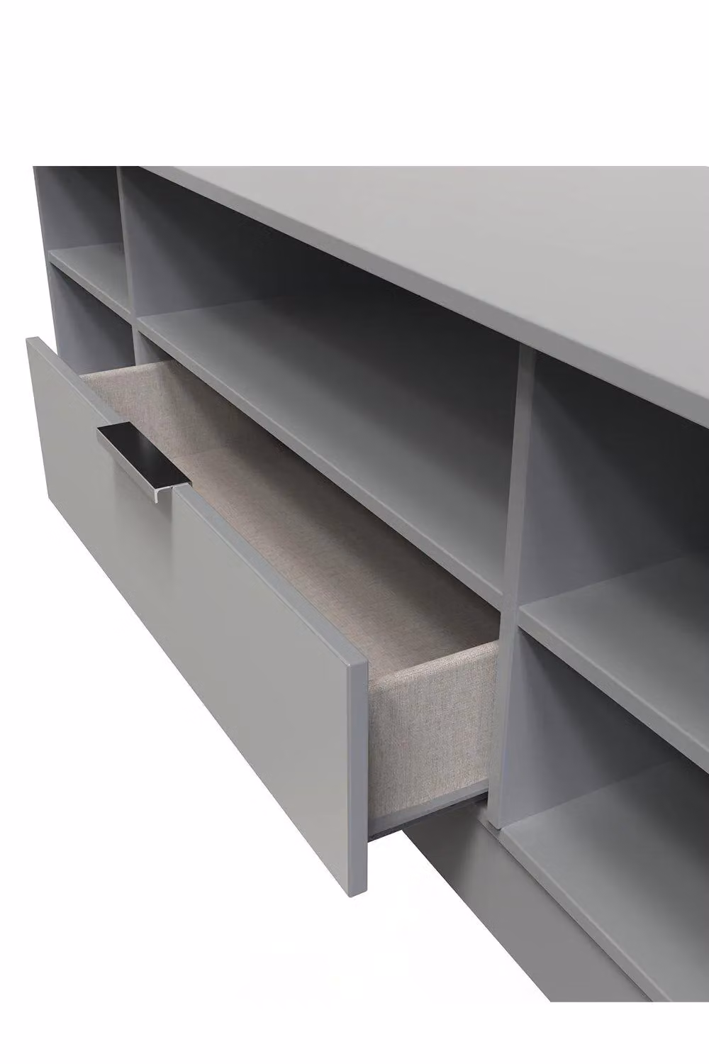 Ready Assembled 2 U Dover Wide 1 Drawer TV and Media Unit in Dark Grey – 3