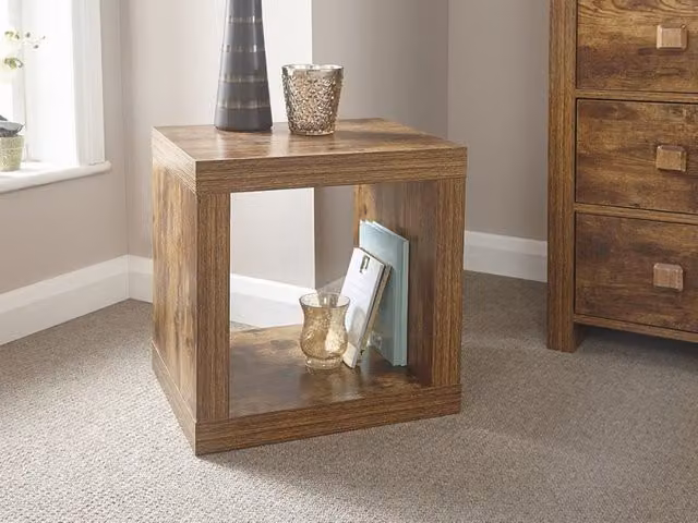 GFW Jakarta Mango Wood Cube Side Table in Brown – 2