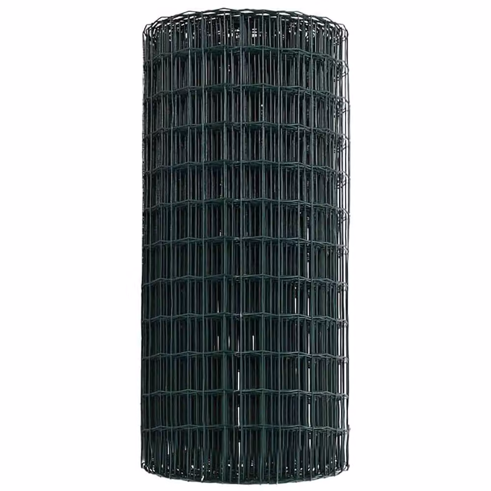 Berkfield Home Euro Fence Green PVC-Coated Steel Fencing, H: 80 cm x L: 10 m – 5