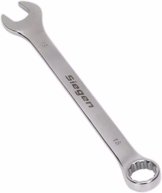 Loops 18mm Combination Spanner in Silver Chrome Vanadium