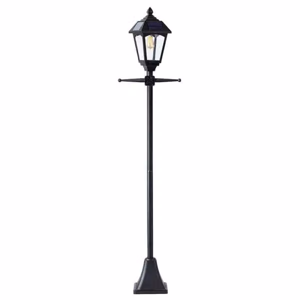 Marco Paul Black Steel Solar Powered Victorian Lamp Post, Height: 200 cm – 3