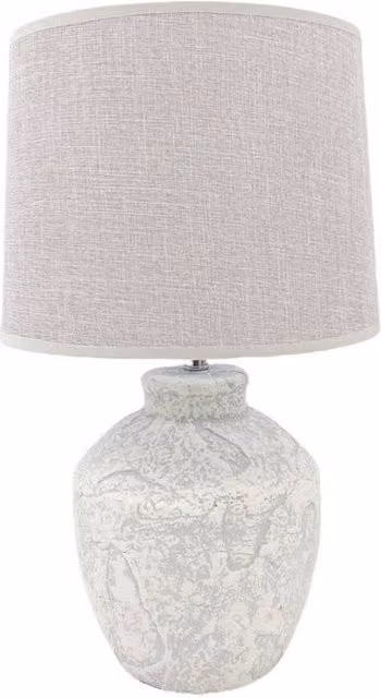 Minster Ceramic Table Lamp in Beige, W/D/H: 20 x 20 x 51 cm