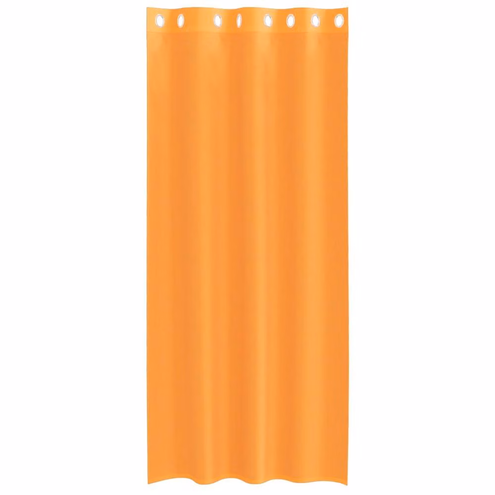 Berkfield Home Orange Voile Fabric Panel Curtains with Eyelets, 2 Pack, W: 140 cm, H: 245 cm – 2