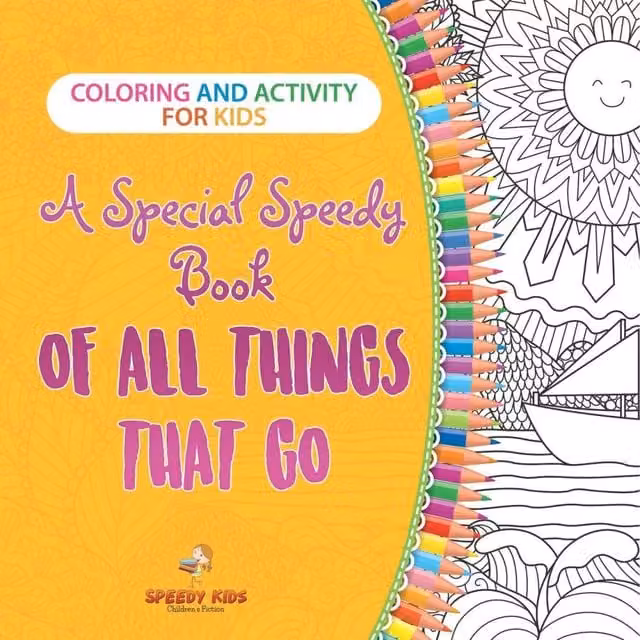 Speedy Kids Colouring and Activity Book in White and Multicolour