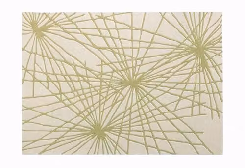 Esselle Home Aura Starburst Wool Rug in Natural and Sage Green, W: 120 cm, D: 170 cm – 1