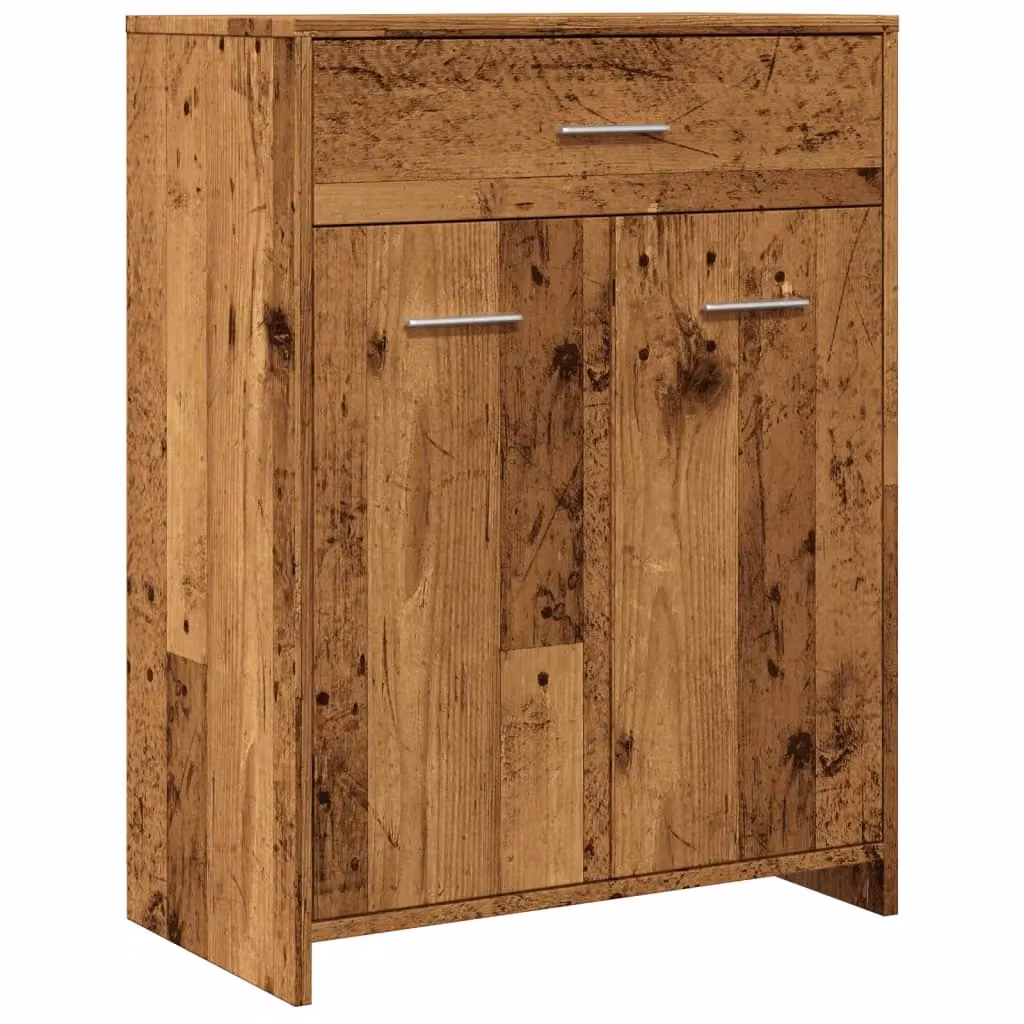 Berkfield Home Old Wood Bathroom Cabinet in Brown, W/D/H: 60 x 33 x 80 cm – 2