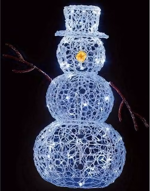 Premier White Acrylic LED Snowman – 1
