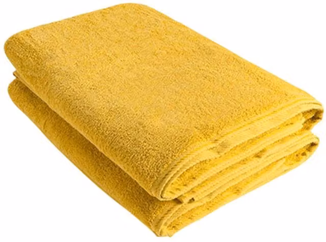 ARTG Fluffy Cotton Terrycloth Bath Towel in Yellow