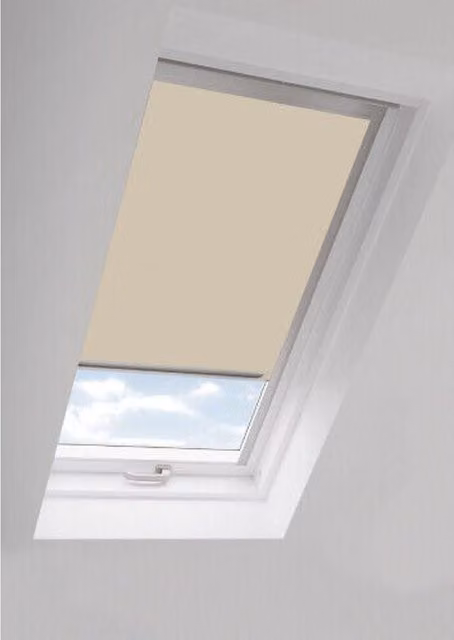 New Edge Blinds Grace Cream Thermal Out Skylight Roller Blinds for Velux Roof Windows G Codes W: 134 cm, H: 130 cm