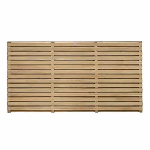 Forest Brown Impregnated Double Slatted Wood Fence Panel, Pack of 4, H: 180 cm, W: 91 cm, D: 180 cm – 2
