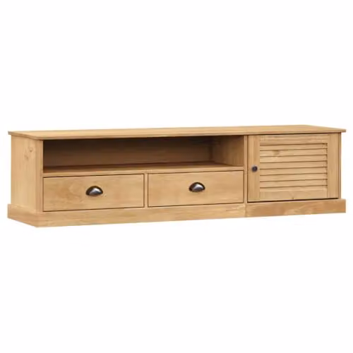 vidaXL VIGO TV Cabinet in Brown Rustic Solid Pine Wood, W: 156 cm, D: 40 cm, H: 40 cm