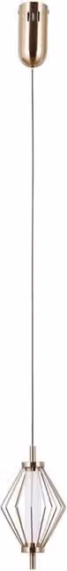 Netlighting Sevil Wire Frame Pendant Ceiling Light in Gold/Brass with Warm White LED