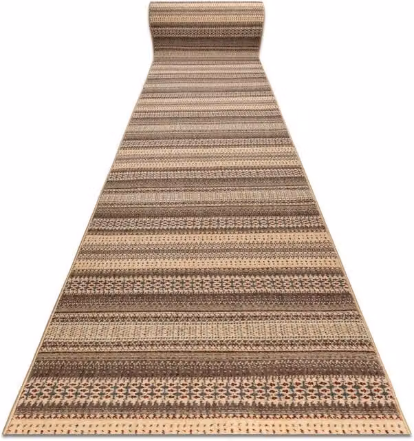 RugsX Djobie Wool Table Runner in Beige, W: 80 cm, L: 470 cm