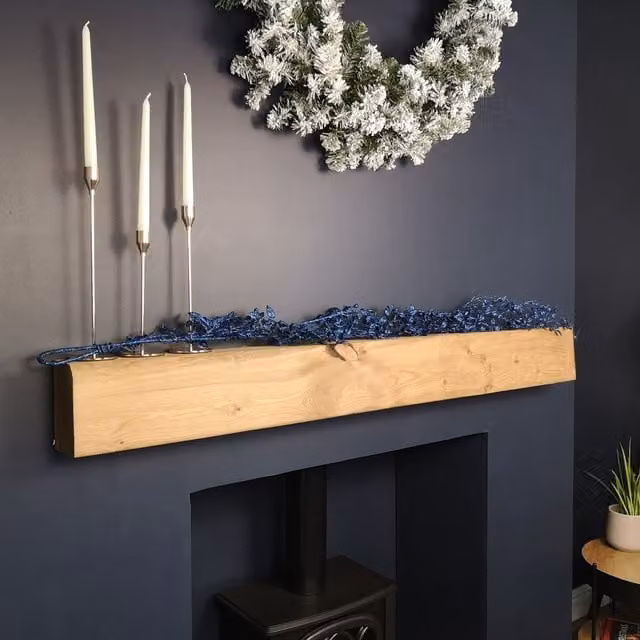 Samuel Alexander 1.5m Glitter Leaf Christmas Garland Decoration in Midnight Blue