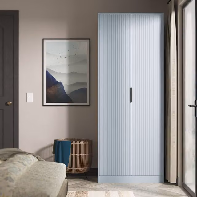 Ready Assembled 2 U Menai 2 Door Wardrobe in Light Blue