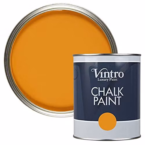 Vintro Deep Saffron Chalk Paint with Ultra Matt Finish, 1 Litre