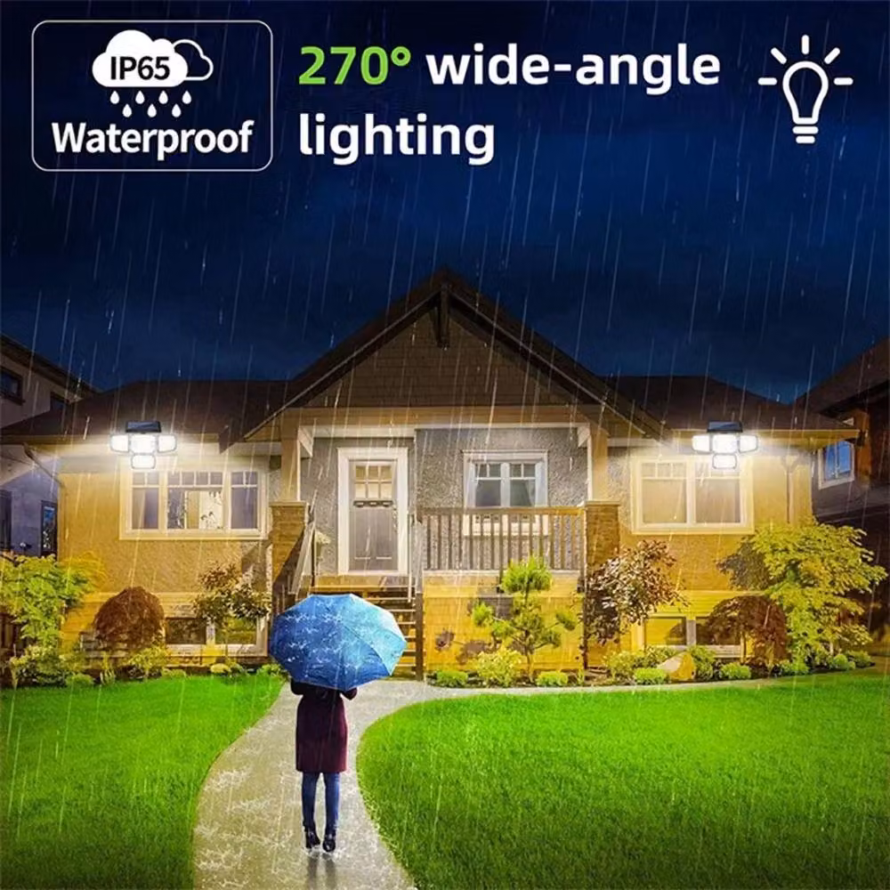 Havendro 346 LED Solar Power Motion Sensor Wall Light Outdoor Garden Floodlight in Black – 2