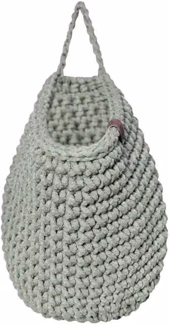 Zuri House Crochet Hanging Bag in Green, XXS – 1