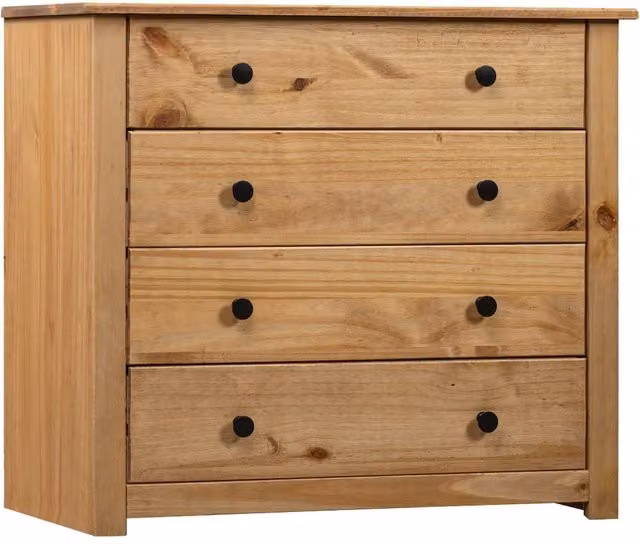 Berkfield Home Panama Range Pine Side Cabinet in Brown, W/D/H: 80 x 40 x 73 cm