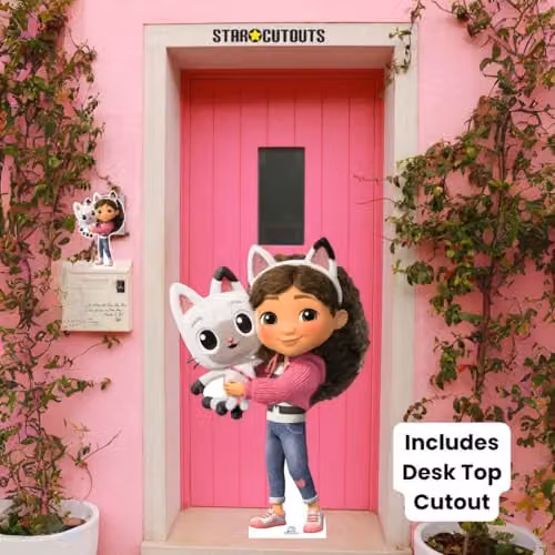 Star Cutouts SC4767 Gabby and Pandy Paws from Gabby’s Dollhouse Lifesize Cardboard Party Decoration, Multicolour, Height: 95 cm – 2