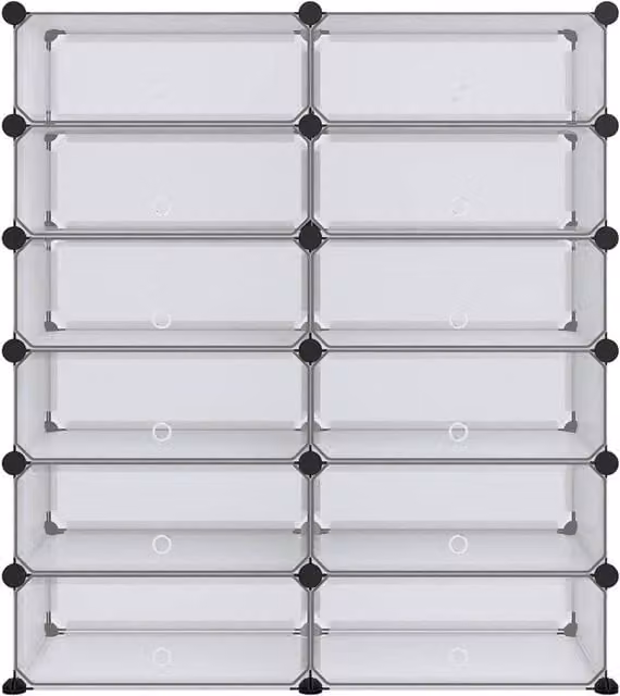 Berkfield Home Transparent Shoe Rack, W/D/H: 94.5 x 36.5 x 106 cm