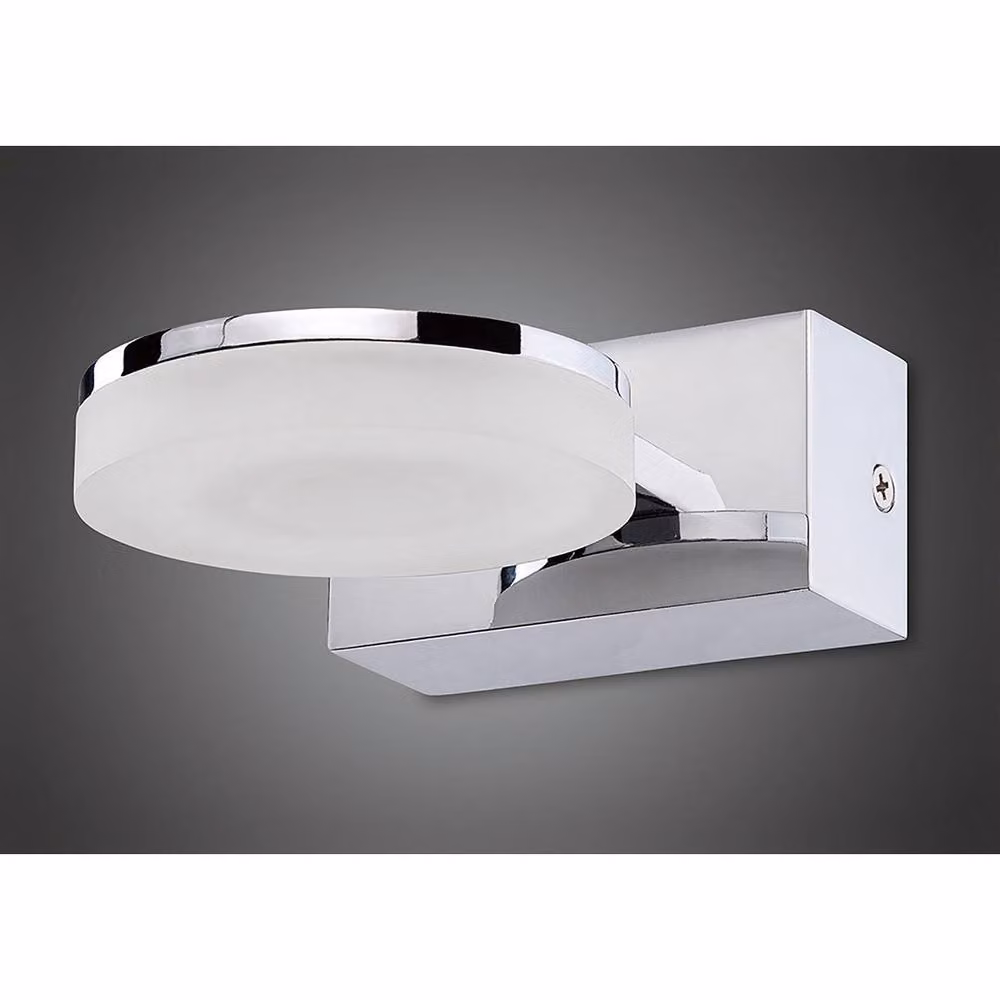 Netlighting Nimbus LED Wall Lamp in Chrome and Grey with Frosted Acrylic, 5W, 3000K, 450lm – 2