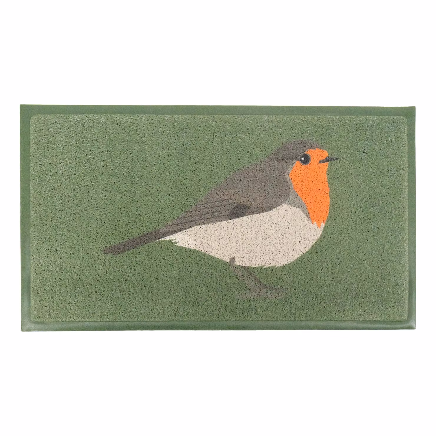 Artsy Mats Robin Indoor Outdoor Doormat in Green, W: 90 cm, D: 60 cm – 2